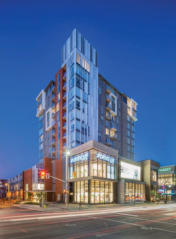 Rendering of building from page 34 of the file '2025-04-04 - Urban Design Review Panel Report - D02-02-24-0060'