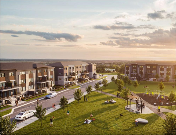 Rendering of building from page 10 of the file '2024-12-10 - Urban Design Brief - D02-02-24-0077'