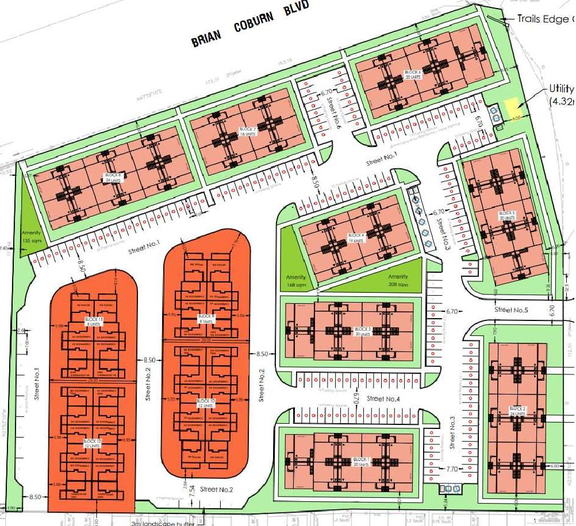Construction site plan for project from page 25 of the file '2024-12-10 - Urban Design Brief - D02-02-24-0077'