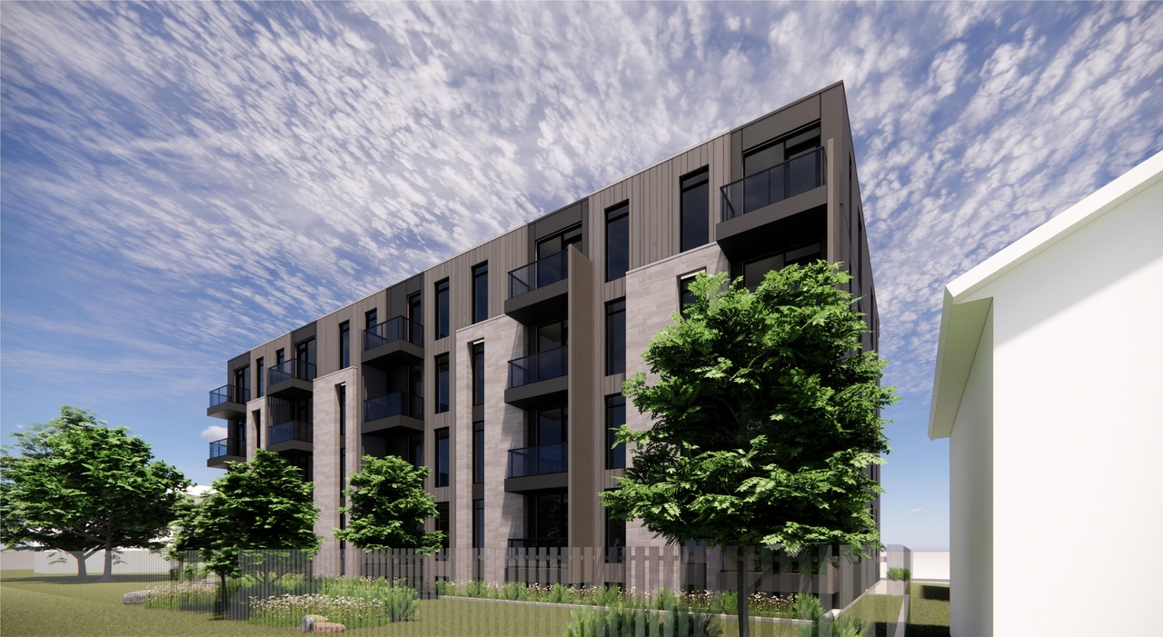 Rendering of building from page 7 of the file '2024-12-23 - Design Brief - D02-02-24-0084'