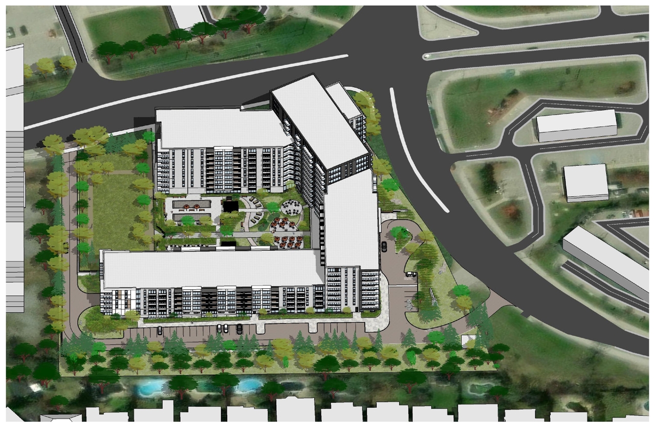 Construction site plan for project from page 9 of the file '2025-03-13 - UDRP Report - D02-02-24-0086'