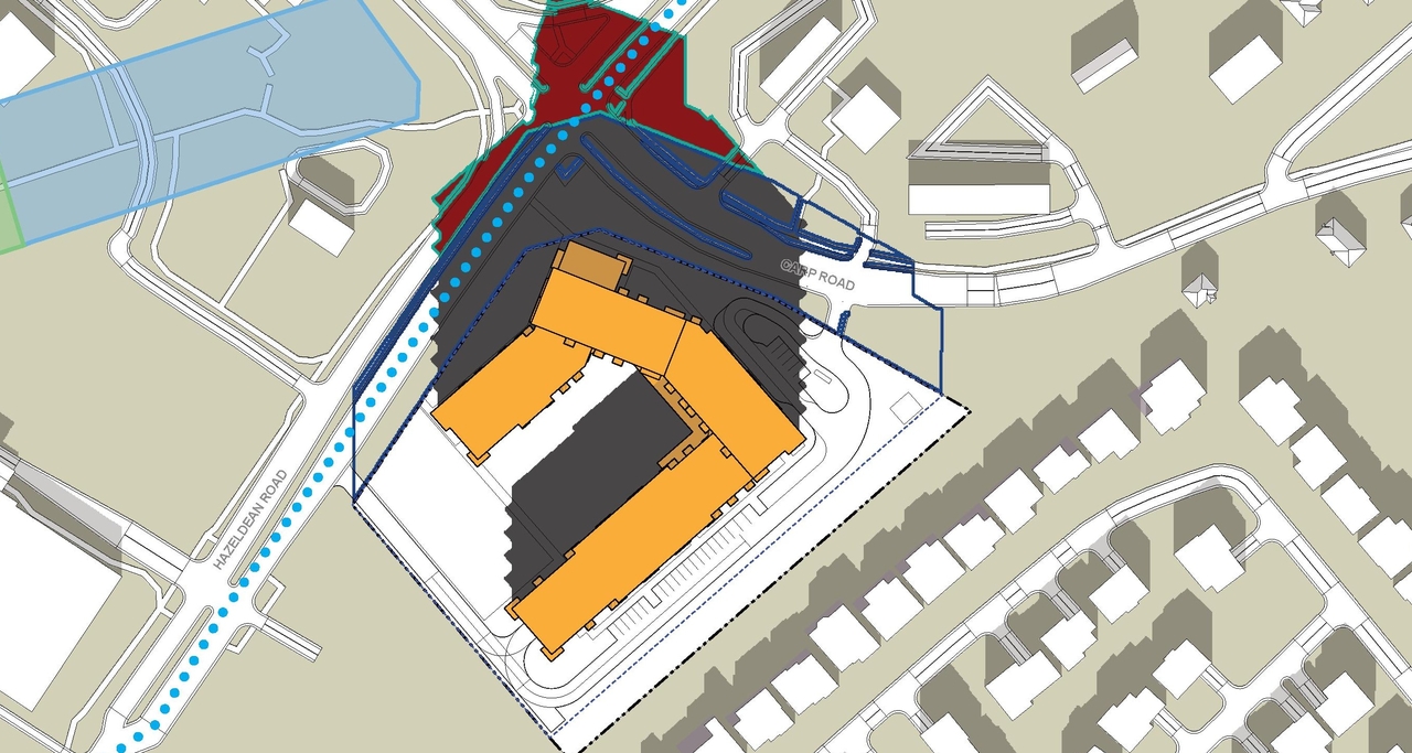 Construction site plan for project from page 96 of the file '2025-03-13 - UDRP Report - D02-02-24-0086'