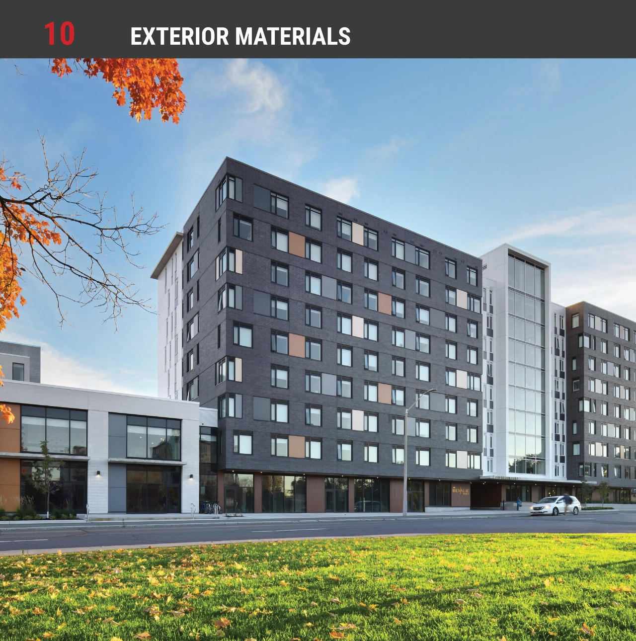 Rendering of building from page 41 of the file '2025-04-03 - UDRP DESIGN BRIEF - D02-02-24-0086'