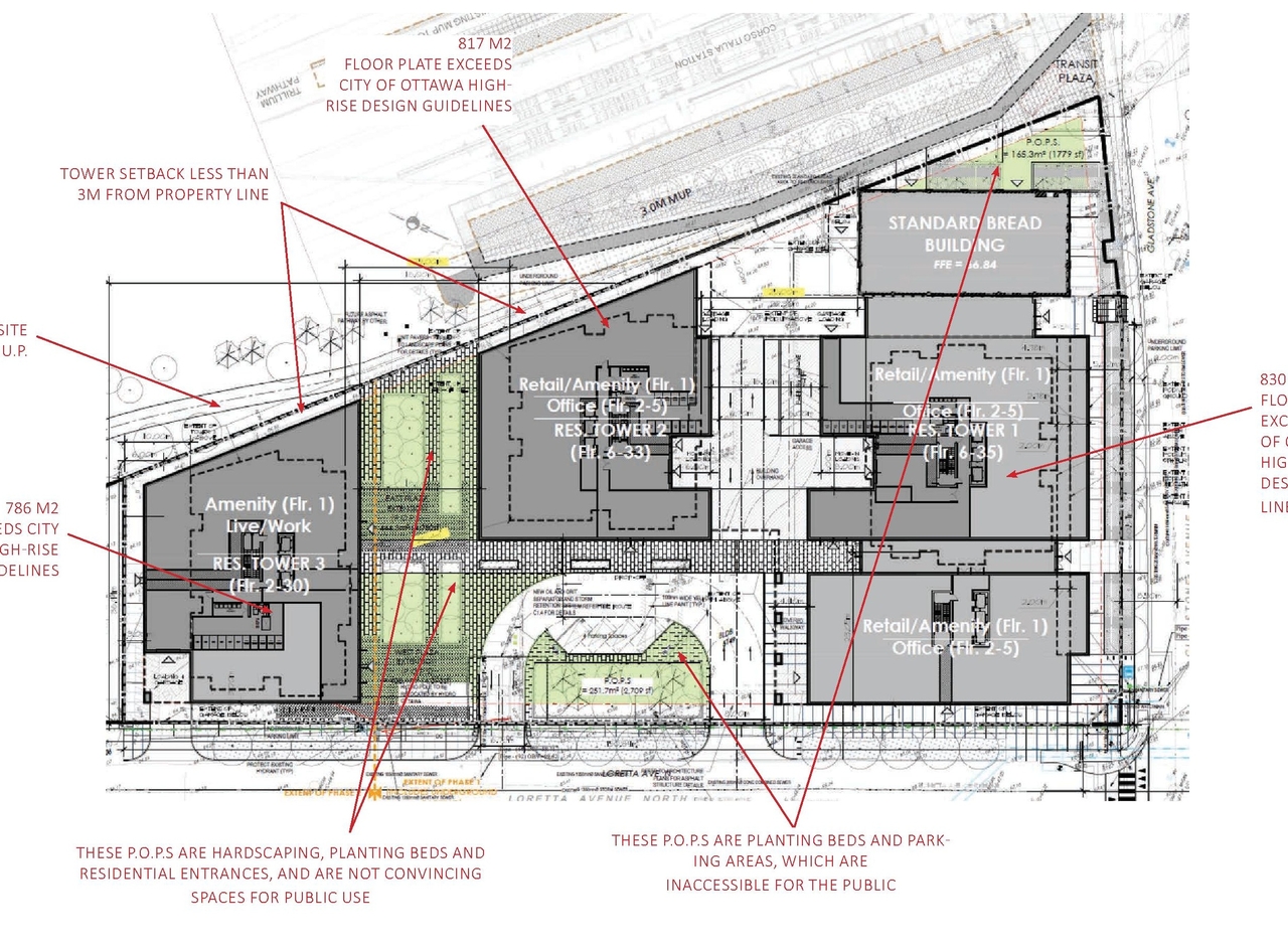Construction site plan for project from page 47 of the file '2026-07-29 - Signed Urban Design Brief - D02-02-24-0088'