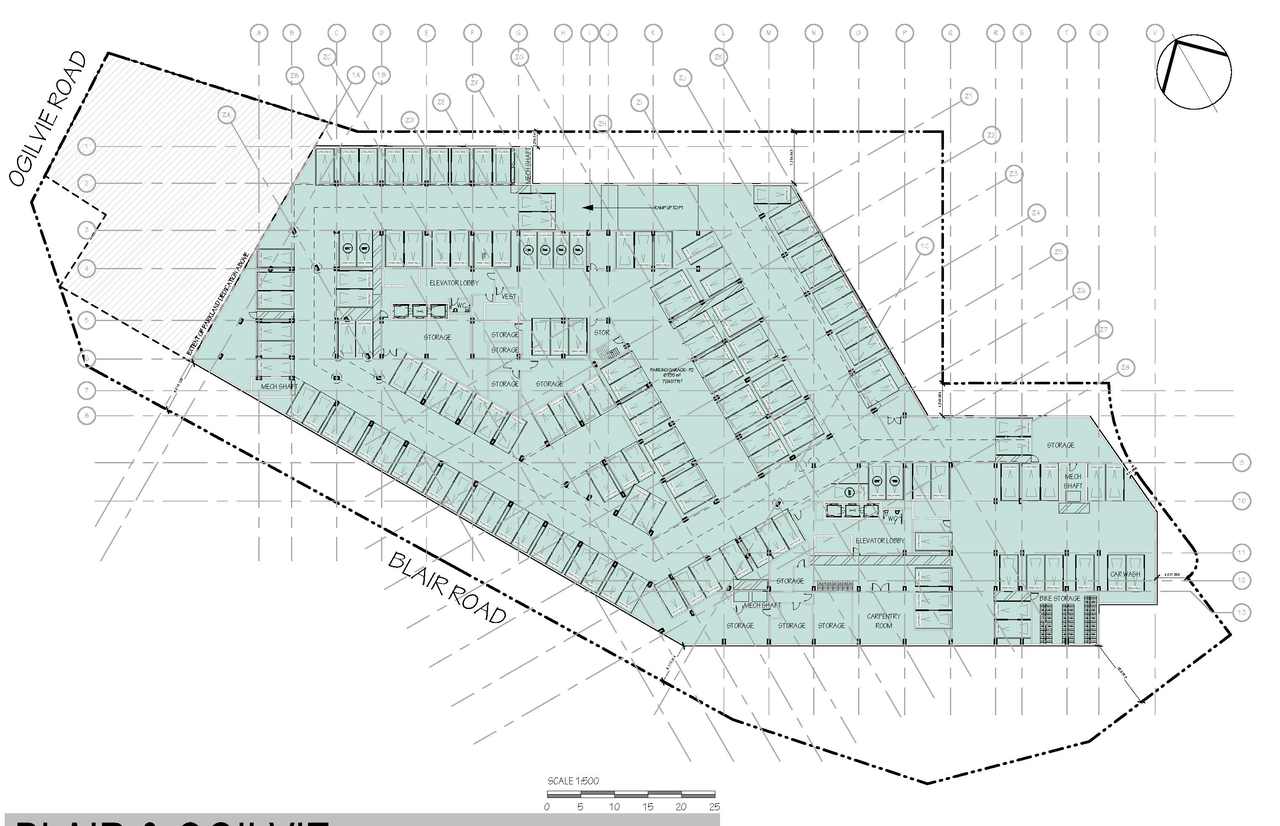 Floor plan for project from page 45 of the file '2025-03-20 - Urban Design Brief - D02-02-24-0089'