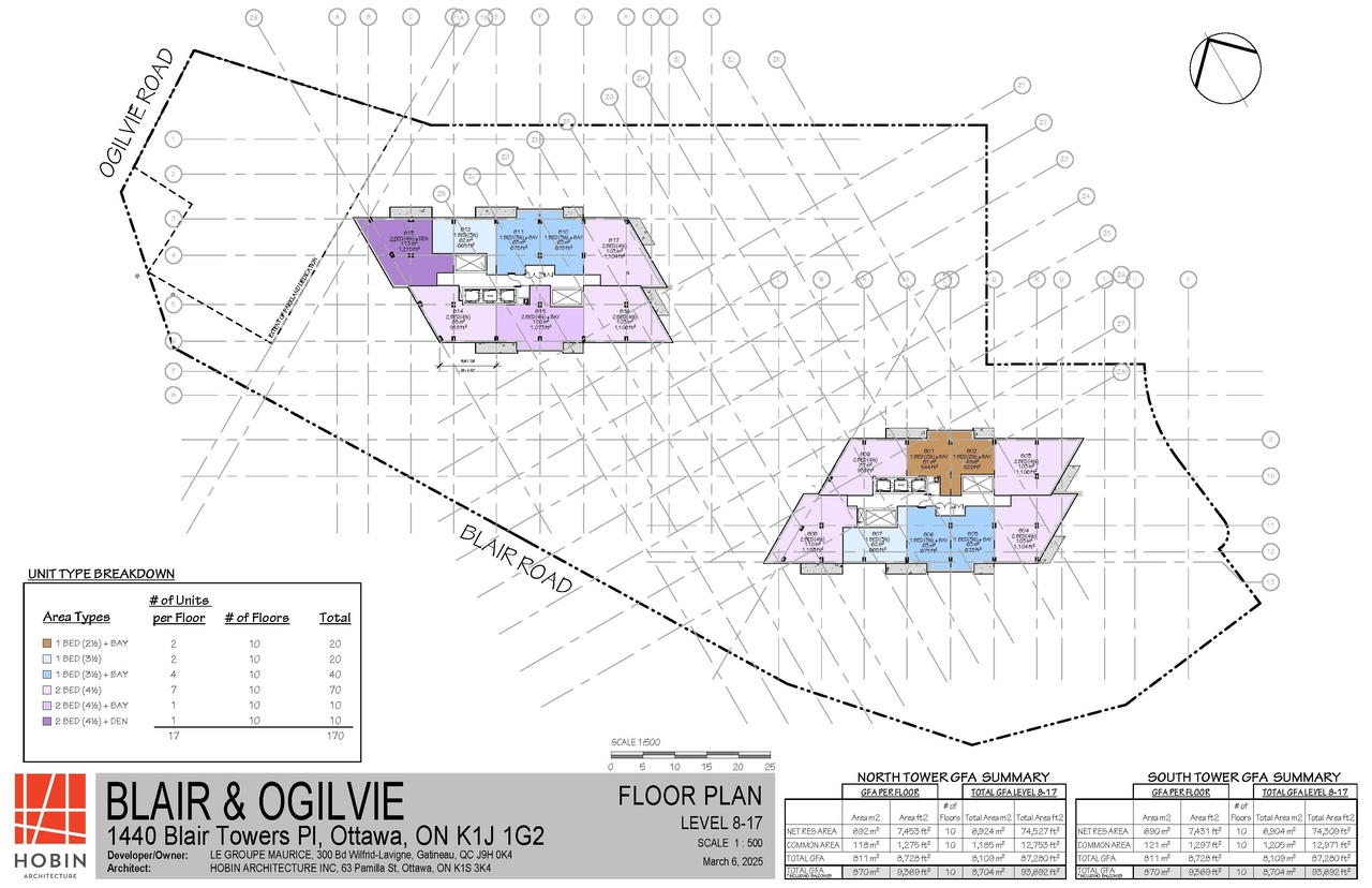 Floor plan for project from page 51 of the file '2025-03-20 - Urban Design Brief - D02-02-24-0089'