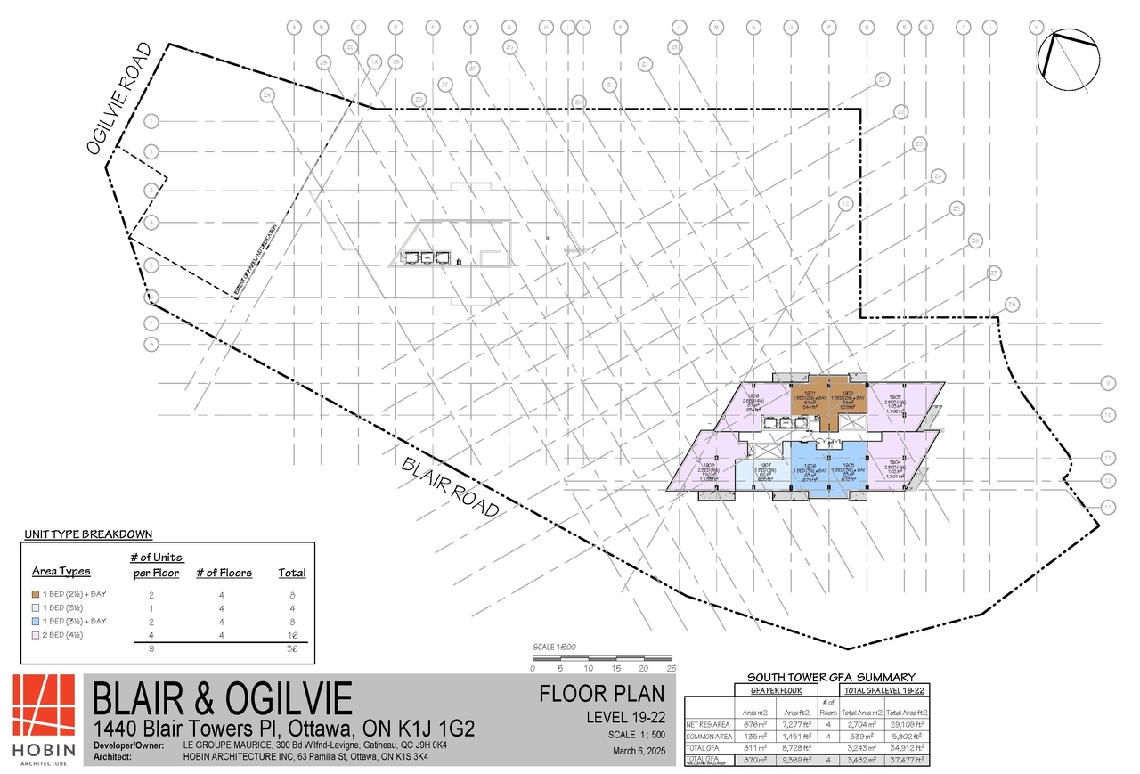 Floor plan for project from page 53 of the file '2025-03-20 - Urban Design Brief - D02-02-24-0089'