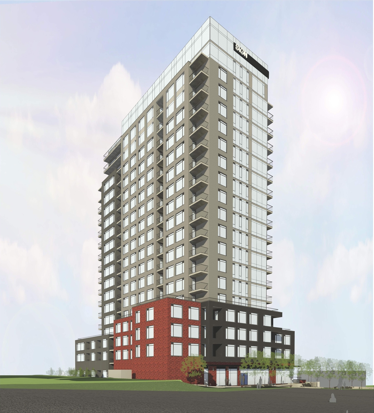 Rendering of building from page 1 of the file '2024-12-24 - 3D Renderings - D02-02-24-0091'