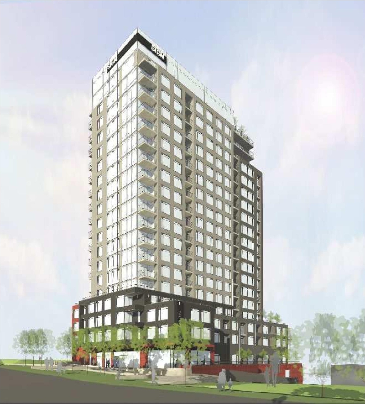 Rendering of building from page 1 of the file '2024-12-24 - Urban Design Brief Rev 2 - D02-02-24-0091'