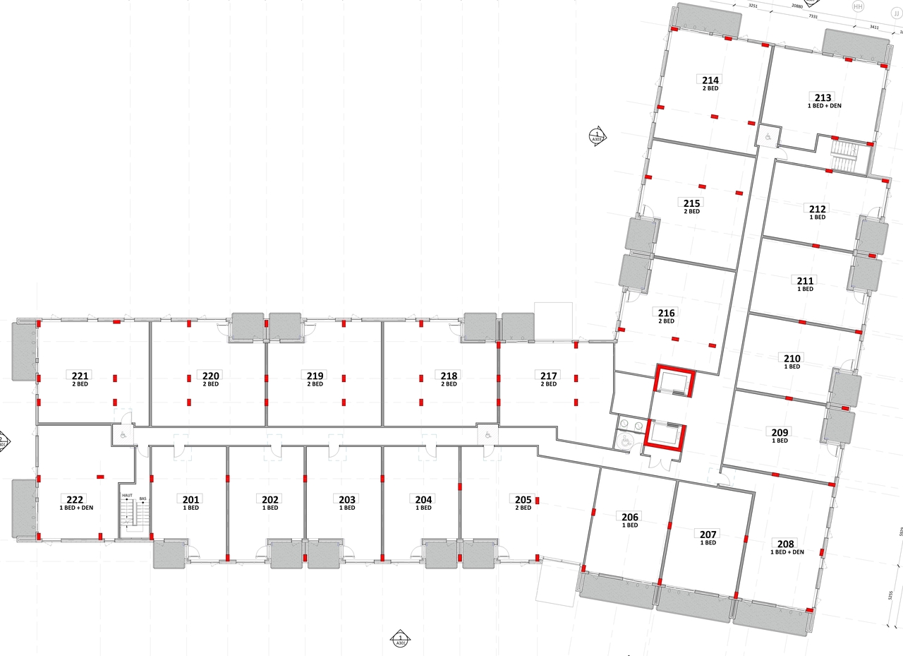 Construction site plan for project from page 6 of the file '2025-05-12 - Building 1 Floor Plans & Elevations - D02-02-25-0005'