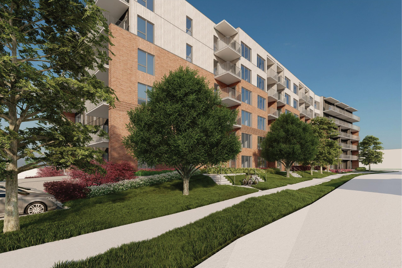Rendering of building from page 7 of the file '2025-05-12 - Renderings - D02-02-25-0005'