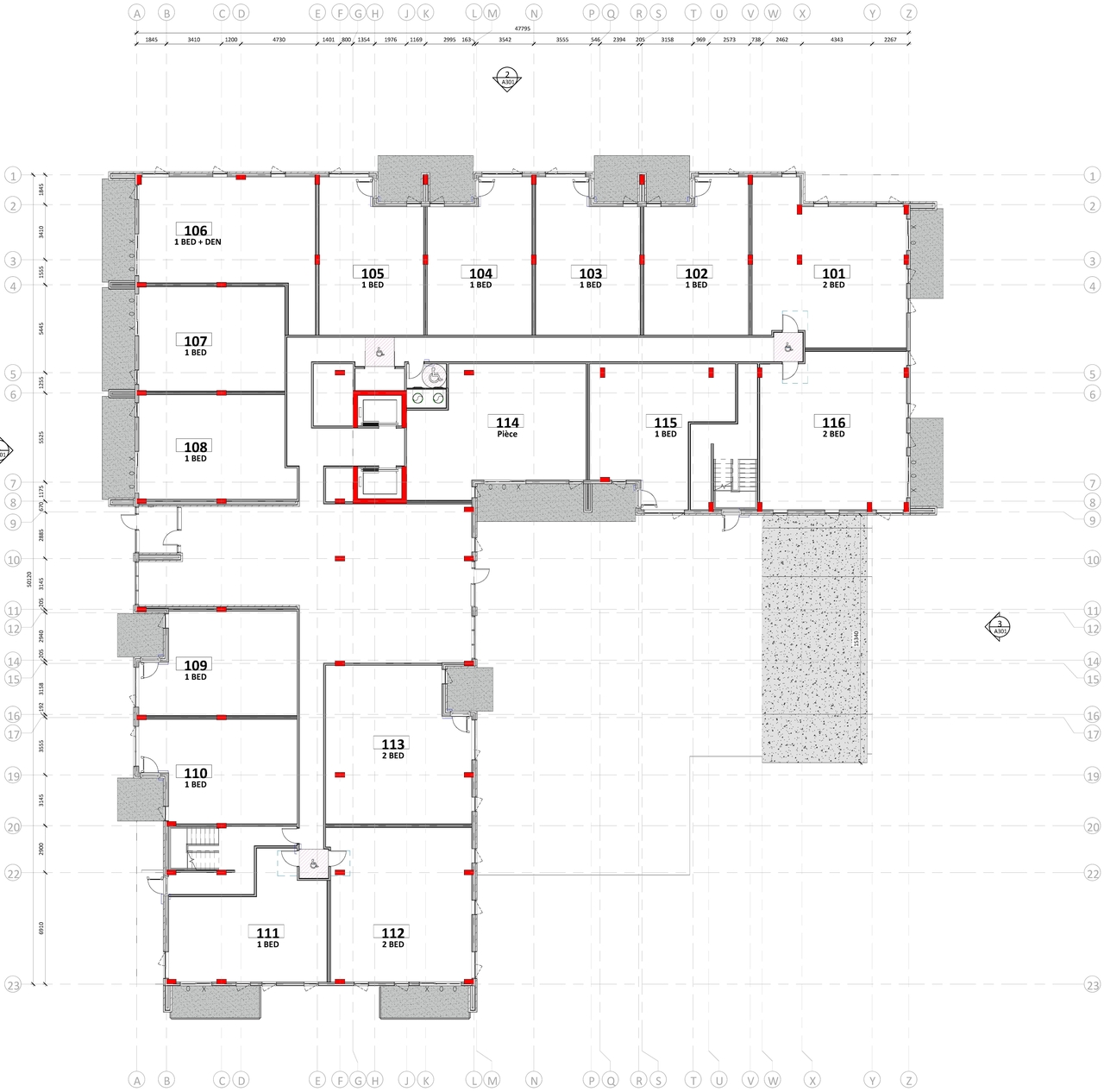 Construction site plan for project from page 5 of the file '2025-05-12 - Building 2 Floor Plans & Elevations - D02-02-25-0005'