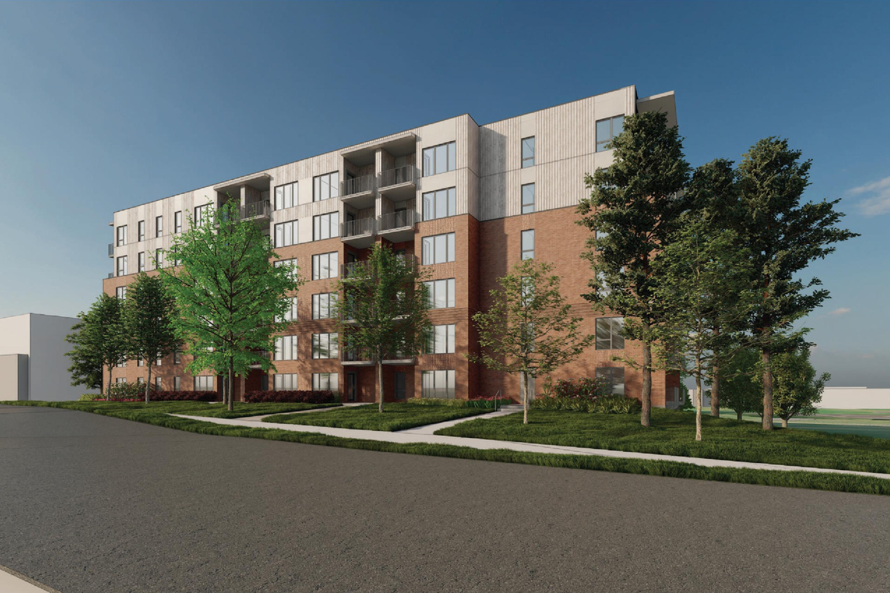 Rendering of building from page 25 of the file '2025-01-22 - (Residential) Urban Design Brief - D02-02-25-0005'