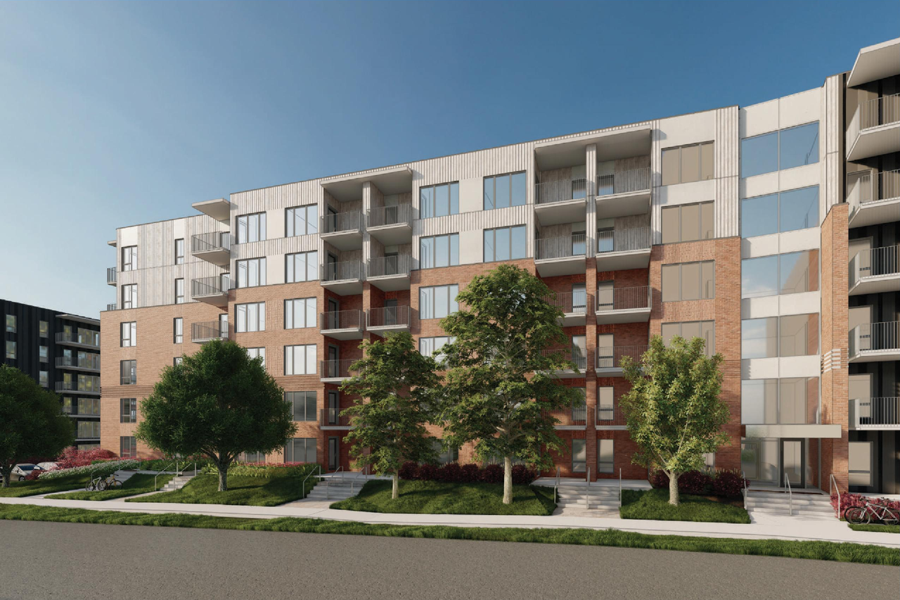 Rendering of building from page 29 of the file '2025-01-22 - (Residential) Urban Design Brief - D02-02-25-0005'