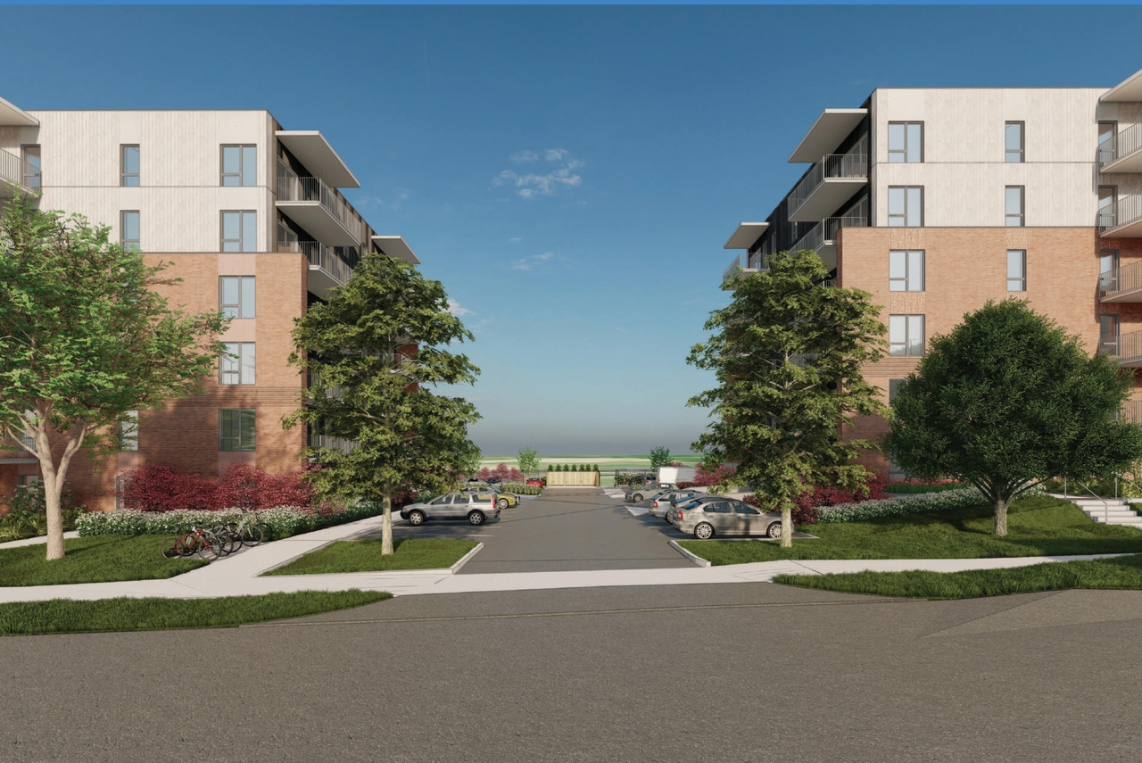 Rendering of building from page 31 of the file '2025-01-22 - (Residential) Urban Design Brief - D02-02-25-0005'