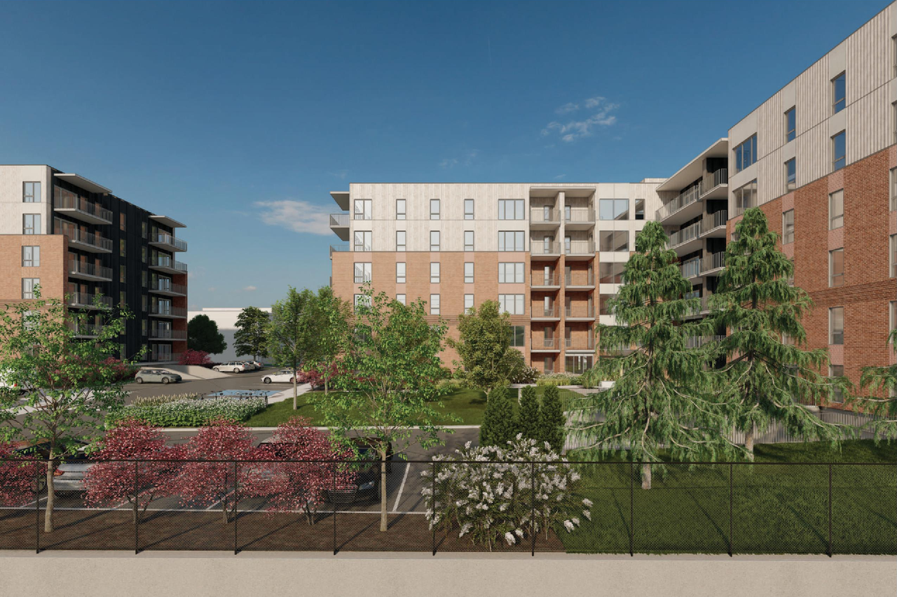 Rendering of building from page 36 of the file '2025-01-22 - (Residential) Urban Design Brief - D02-02-25-0005'