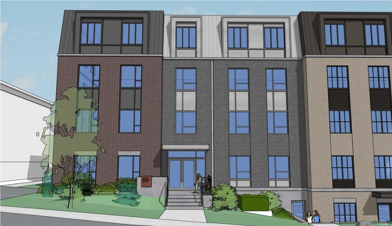 Rendering of building from page 30 of the file '2025-02-21 - Planning Rationale & Design Brief - D02-02-25-0013'