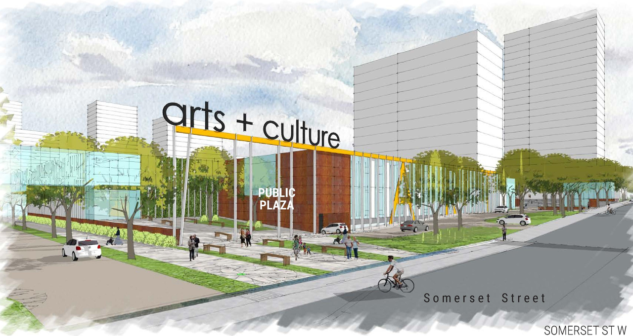 Rendering of building from page 30 of the file '2025-03-05 - Urban Design Review Panel Report - D02-02-25-0015'