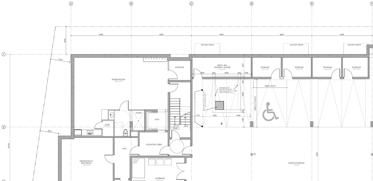Construction site plan for project from page 1 of the file '2025-03-07 - Floor Plans 1 to 5 - D02-02-25-0016'