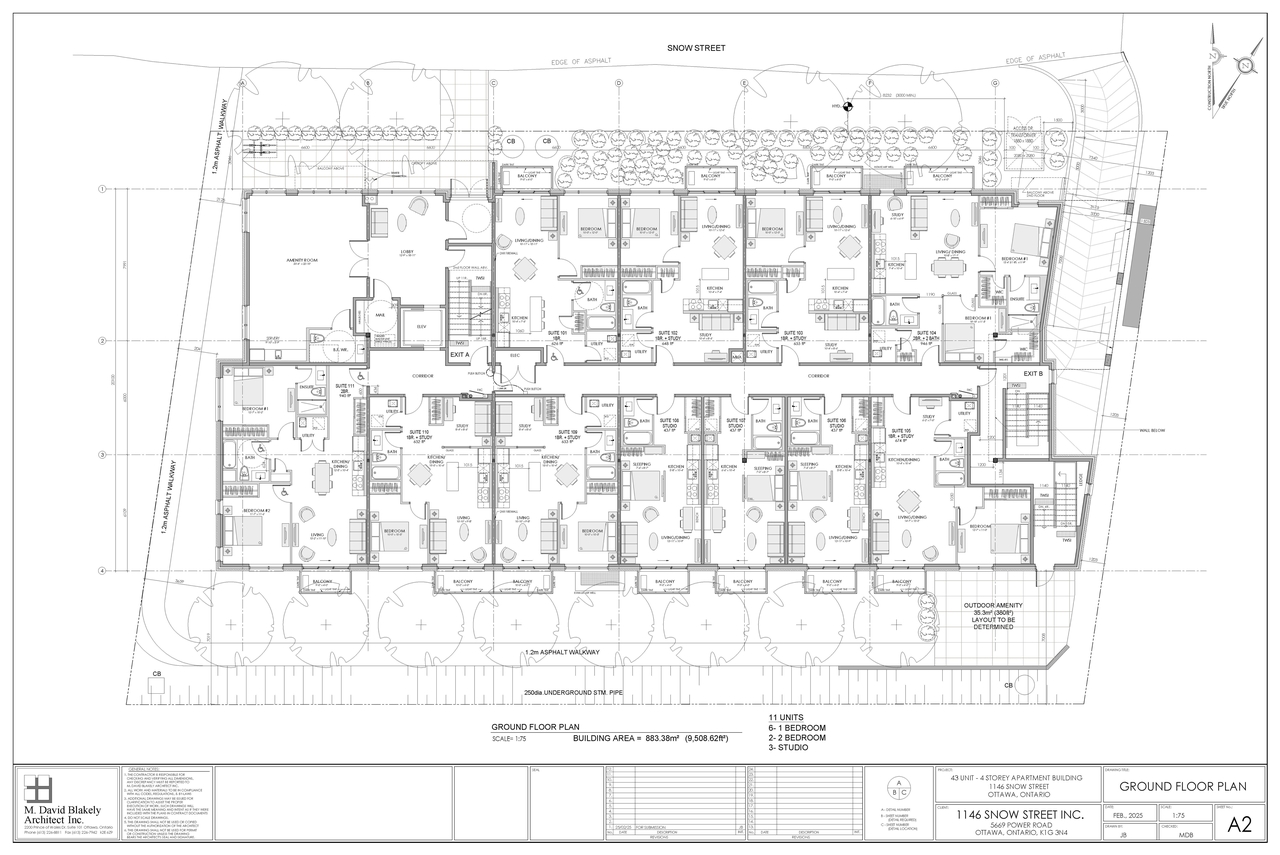 Floor plan for project from page 2 of the file '2025-03-07 - Floor Plans 1 to 5 - D02-02-25-0016'