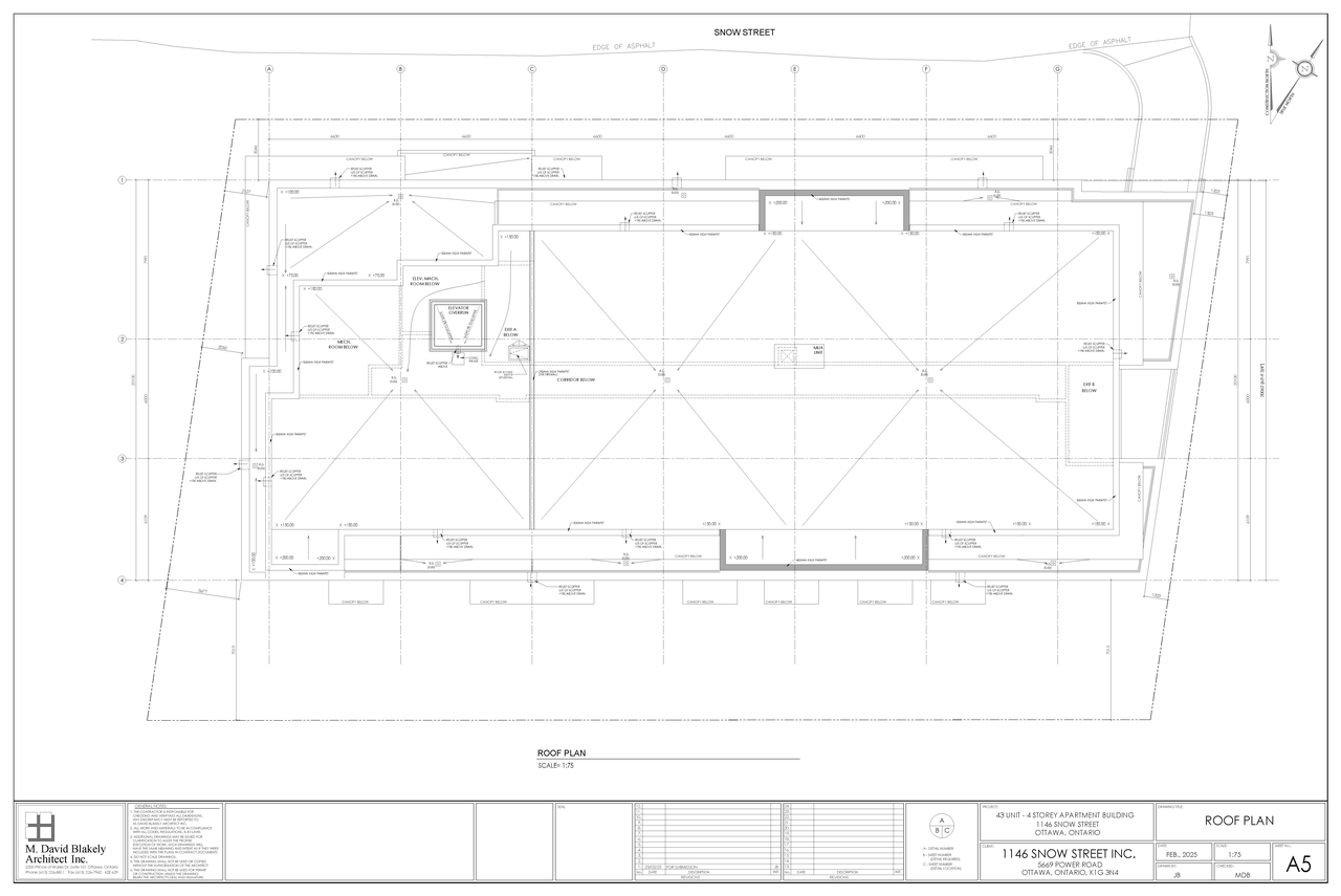 Construction site plan for project from page 5 of the file '2025-03-07 - Floor Plans 1 to 5 - D02-02-25-0016'