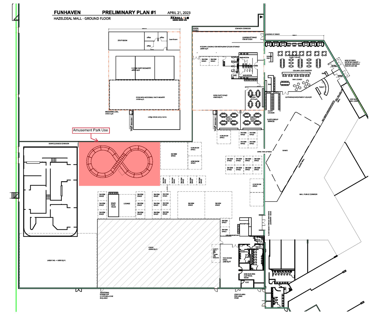 Construction site plan for project from page 1 of the file '2025-03-20 - Indoor Floor Plan - D02-02-25-0019'