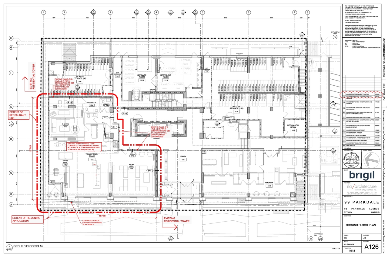 Construction site plan for project from page 1 of the file '2025-04-22 - Ground Floor Plan - D02-02-25-0024'