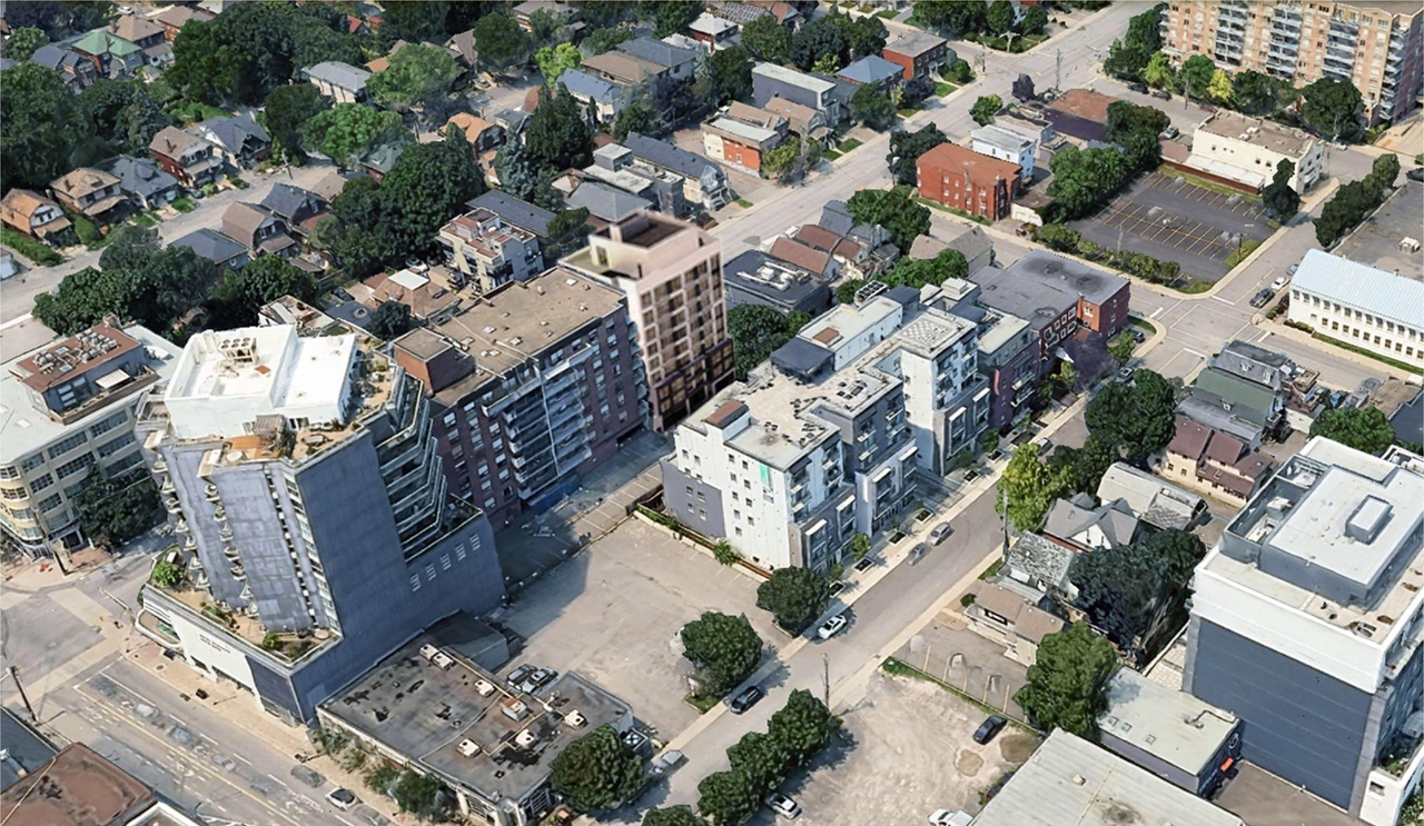 Rendering of building from page 20 of the file '2026-01-08 - Design Brief - D02-02-25-0026 & D07-12-25-0053'