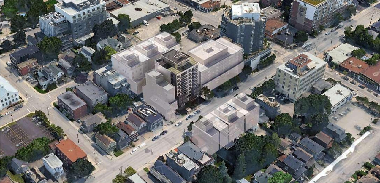 Rendering of building from page 25 of the file '2026-01-08 - Design Brief - D02-02-25-0026 & D07-12-25-0053'