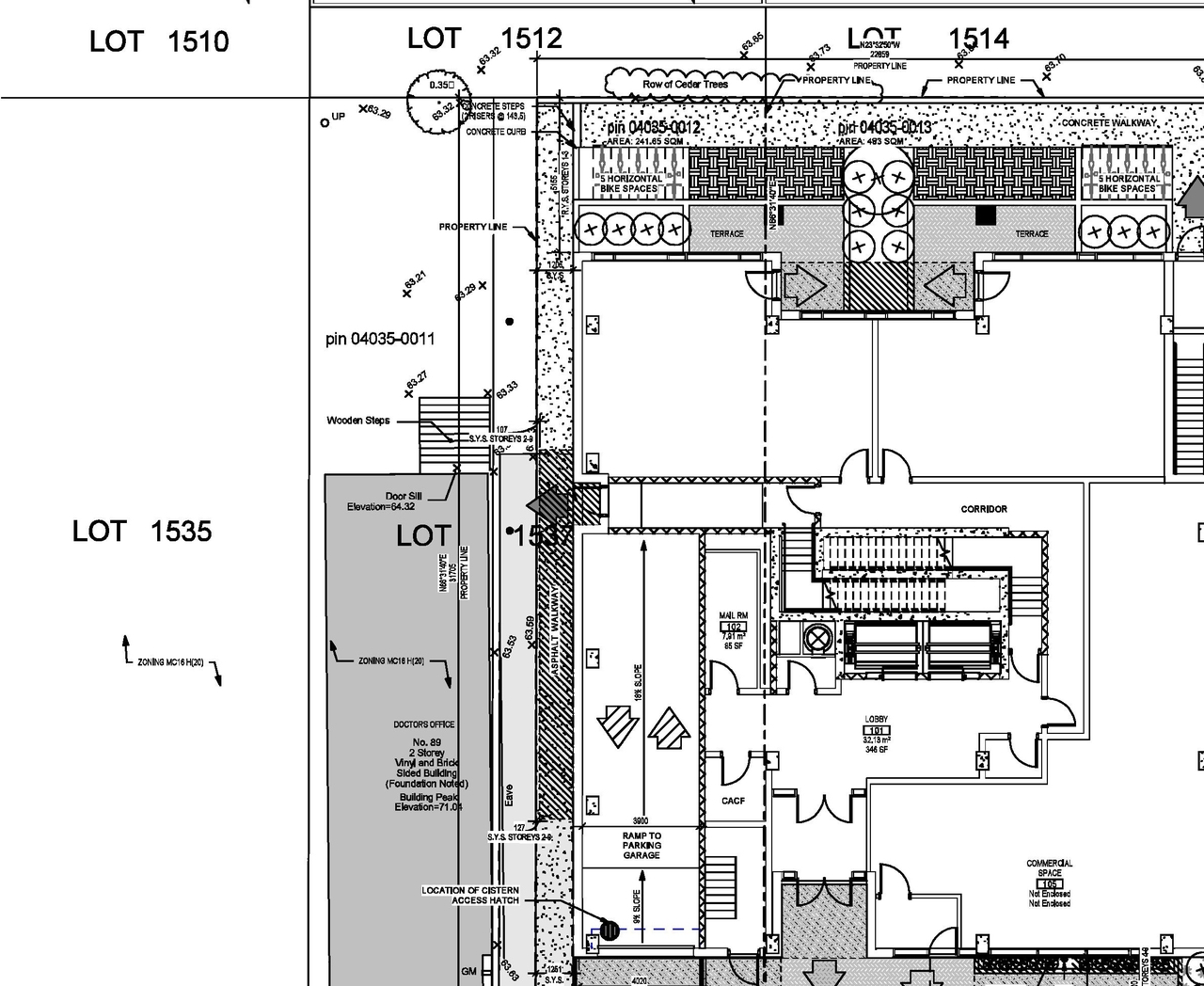 Construction site plan for project from page 48 of the file '2026-01-08 - Design Brief - D02-02-25-0026 & D07-12-25-0053'
