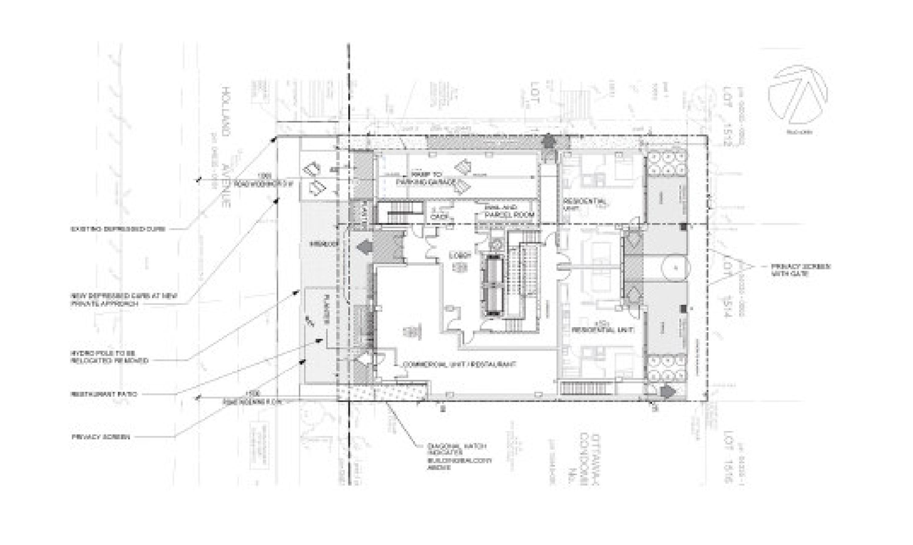 Construction site plan for project from page 45 of the file '2025-04-24 - Design Brief - D02-02-25-0026'