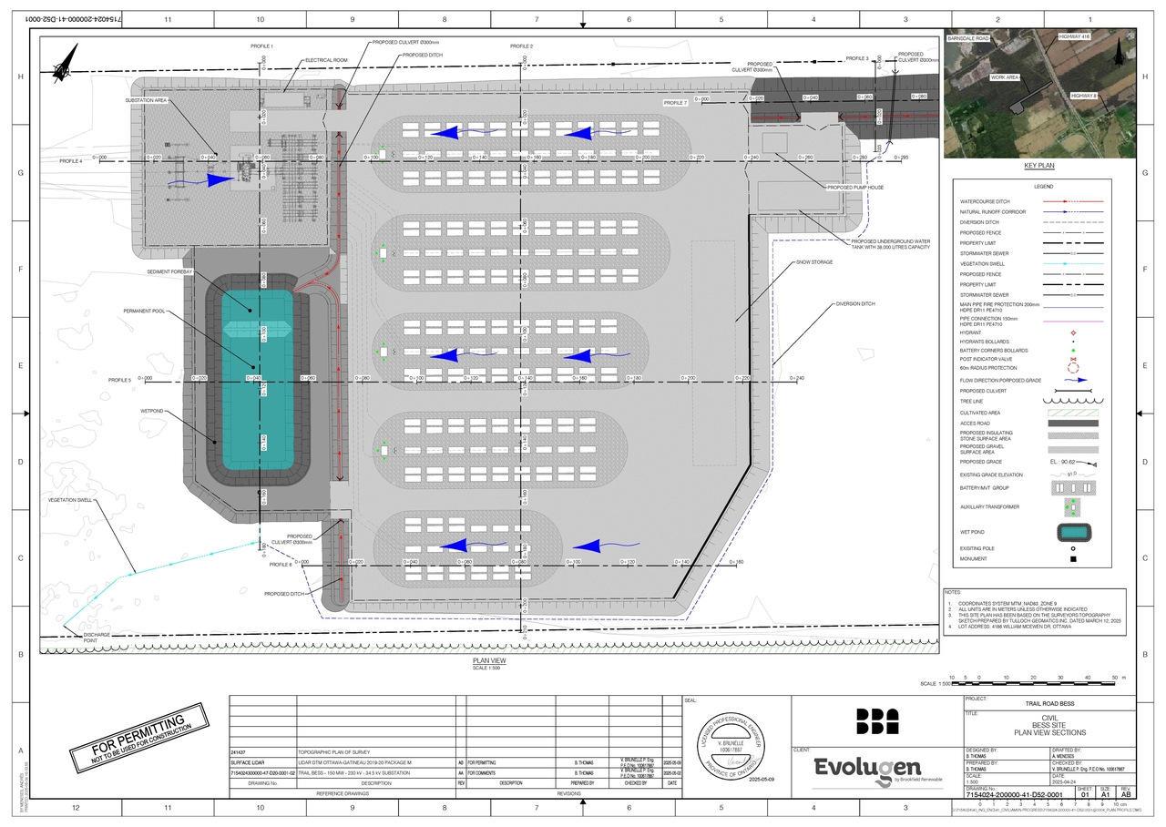 Construction site plan for project from page 1 of the file '2025-05-16 - Plan View Sections - D02-02-25-0030'