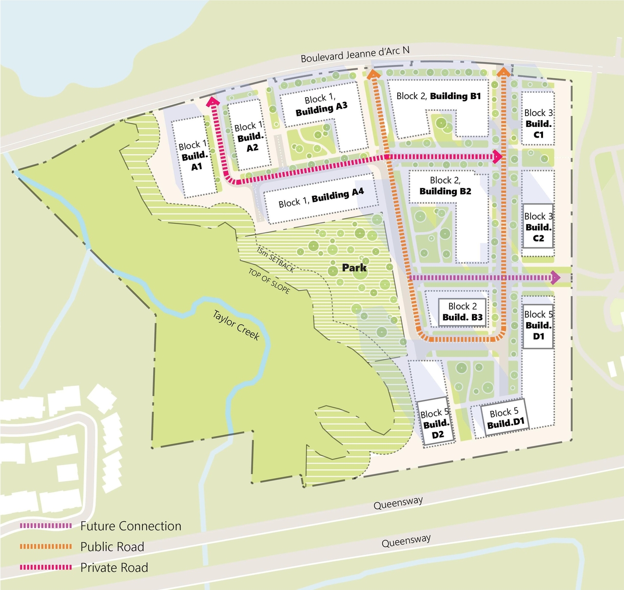 Construction site plan for project from page 15 of the file '2025-06-02 - Design Brief - D02-02-25-0037'