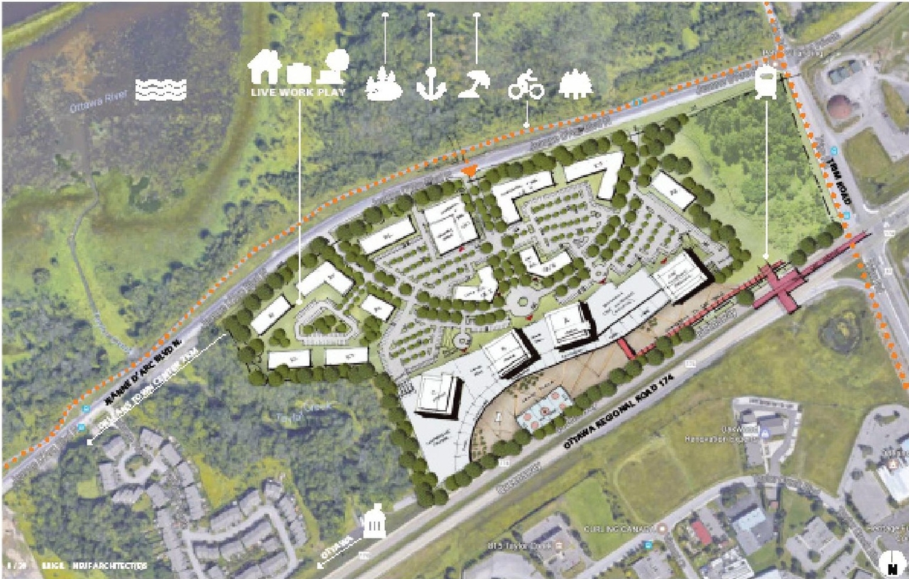 Construction site plan for project from page 8 of the file '2025-06-02 - Design Brief - D02-02-25-0037'