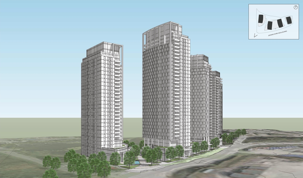 Rendering of building from page 29 of the file '2025-10-07 - Design Brief - D02-02-25-0038'