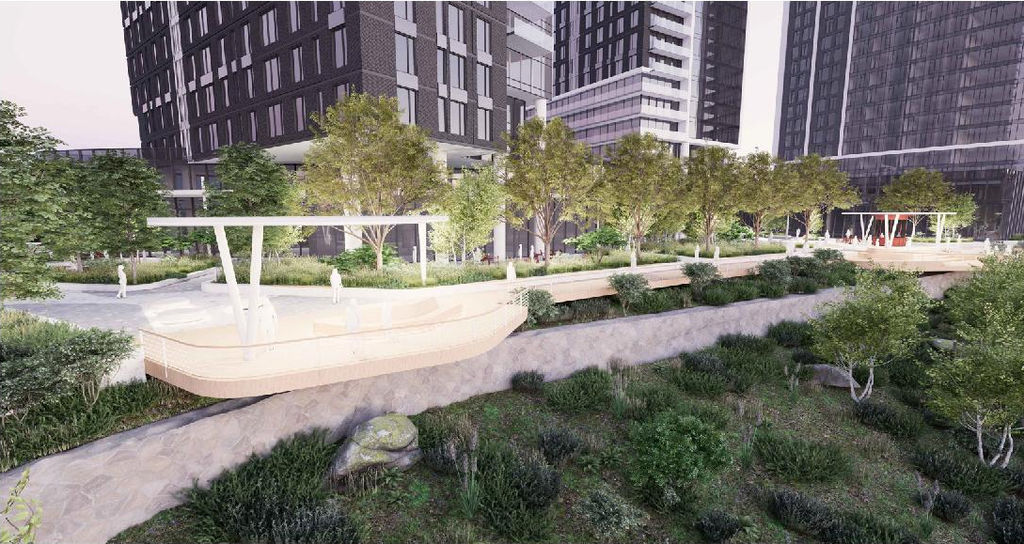 Rendering of building from page 82 of the file '2025-10-07 - Design Brief - D02-02-25-0038'