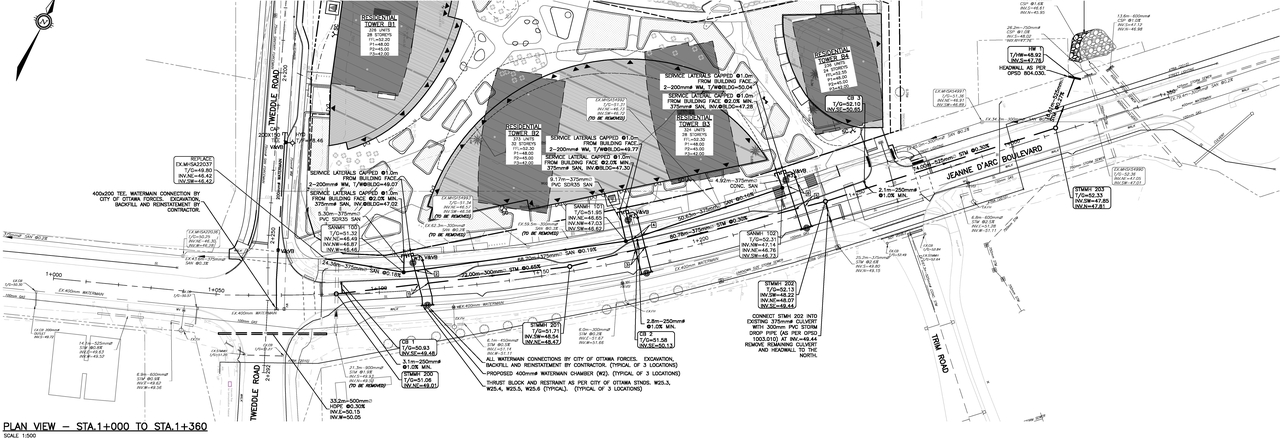 Construction site plan for project from page 1 of the file '2026-03-23 - Plan View C101 PP1 - D02-02-25-0038'