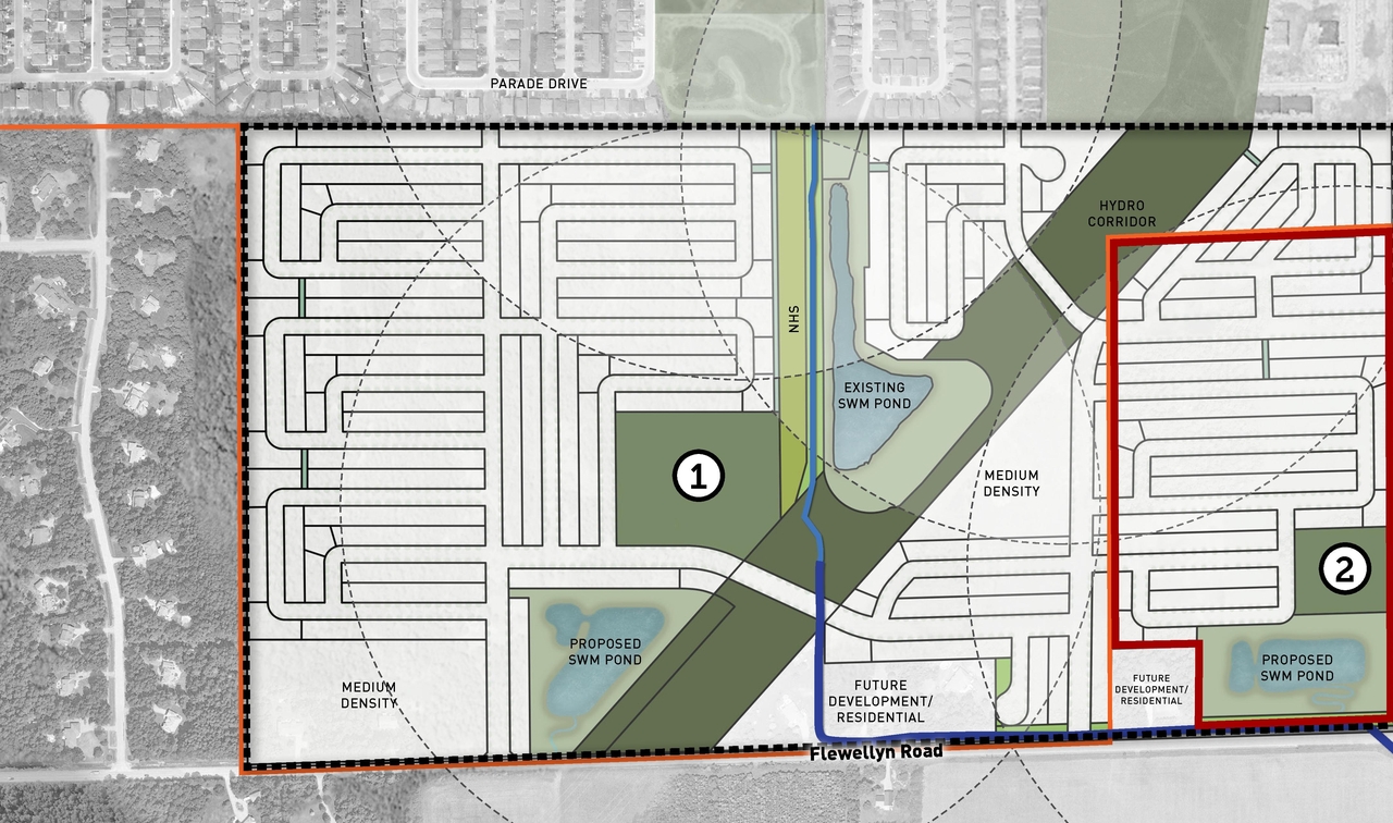 Construction site plan for project from page 43 of the file '2025-07-02 - Urban Design Brief - D02-02-25-0045'