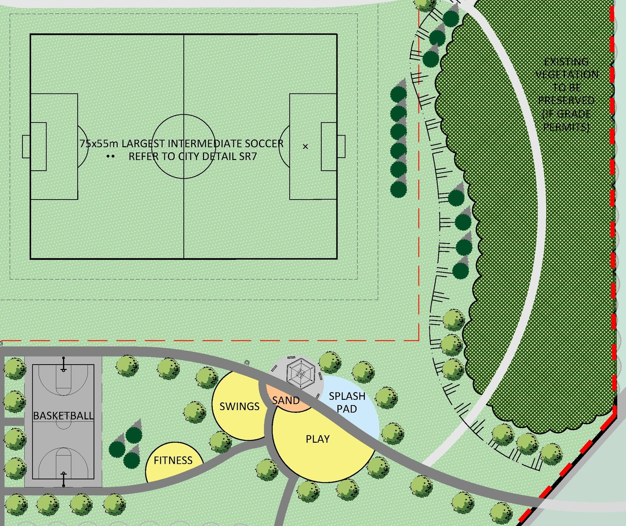 Construction site plan for project from page 44 of the file '2025-07-02 - Urban Design Brief - D02-02-25-0045'