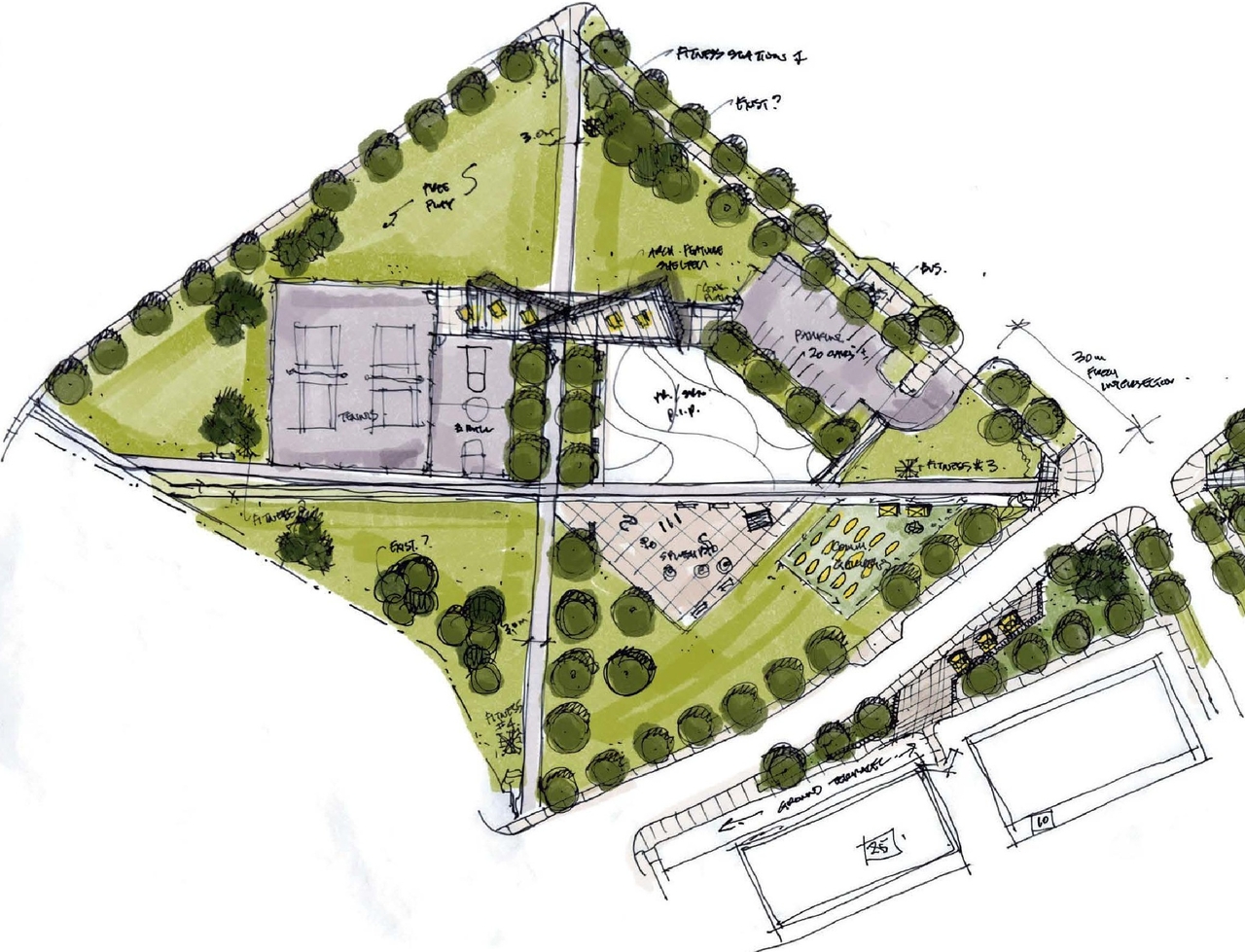 Construction site plan for project from page 31 of the file '2025-08-08 - Urban Design Brief - D02-02-25-0056'