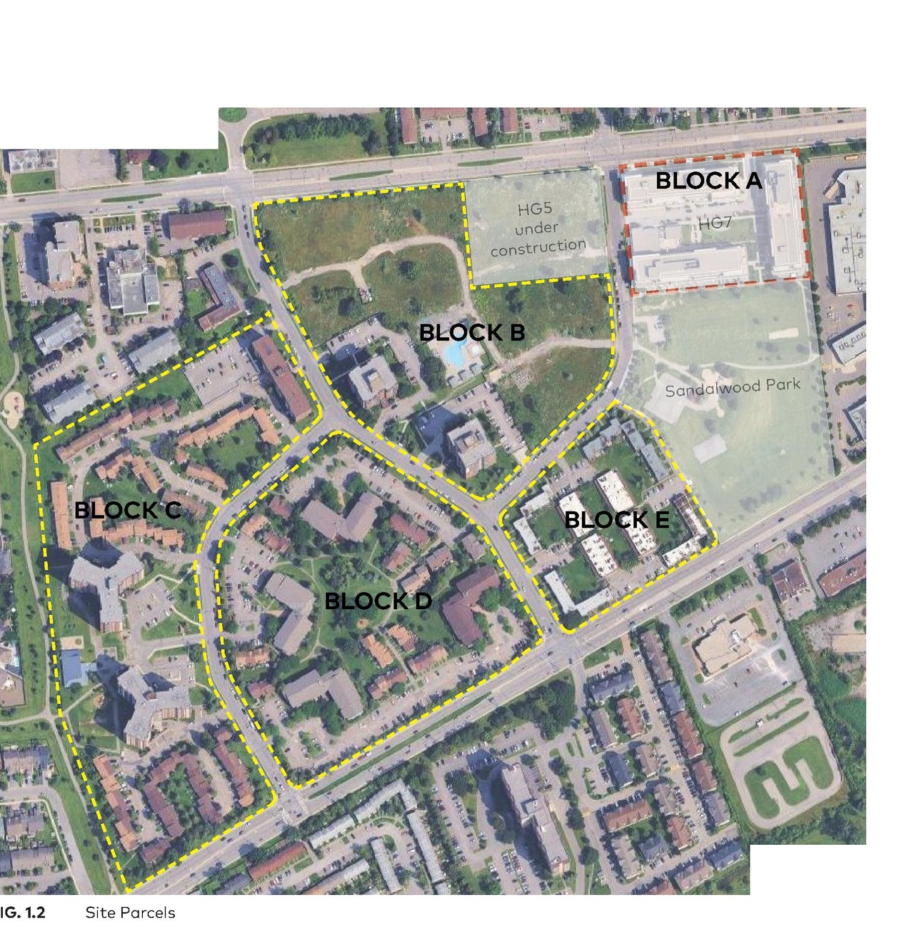 Construction site plan for project from page 7 of the file '2025-08-08 - Urban Design Brief - D02-02-25-0056'