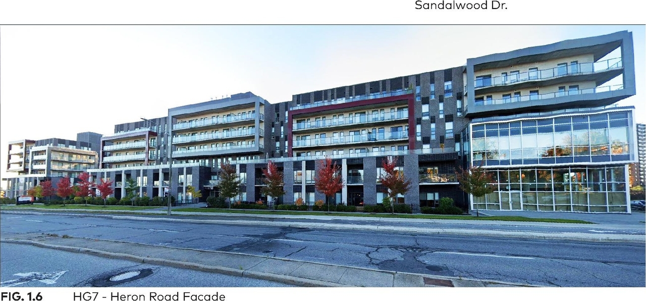 Rendering of building from page 9 of the file '2025-08-08 - Urban Design Brief - D02-02-25-0056'