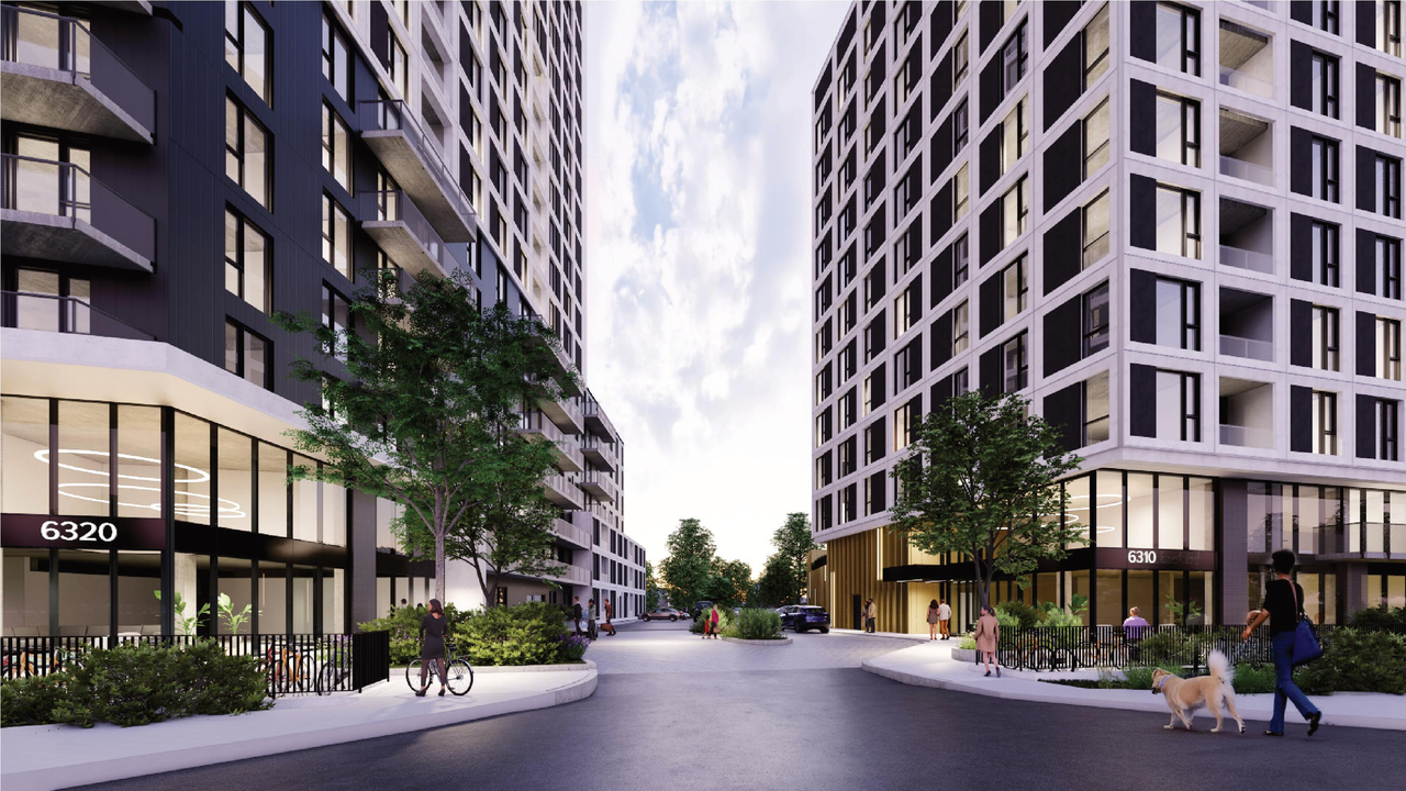 Rendering of building from page 44 of the file '2025-09-02 - Urban Design Review Panel Report - D02-02-25-0063'
