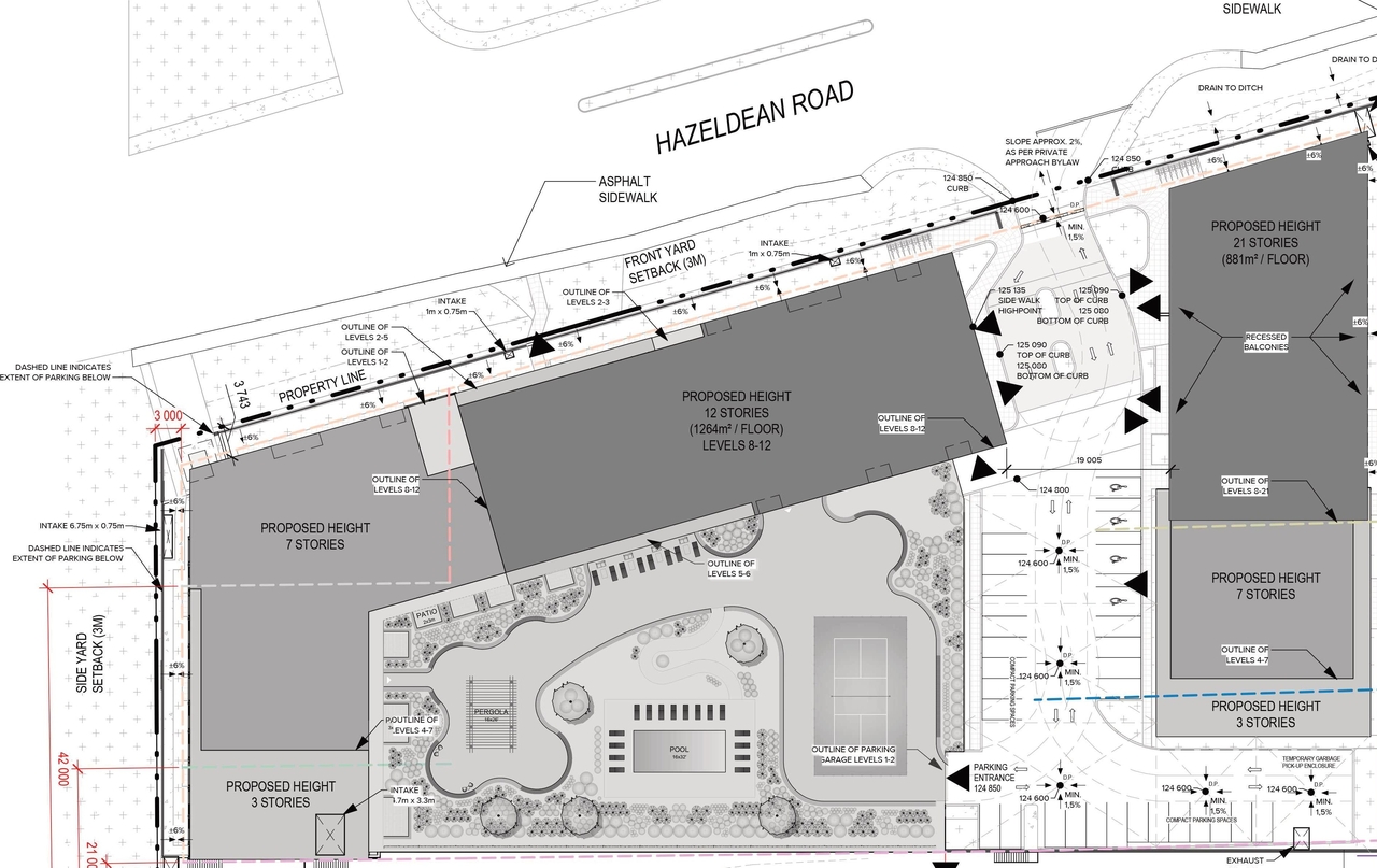 Construction site plan for project from page 58 of the file '2025-09-02 - Urban Design Review Panel Report - D02-02-25-0063'