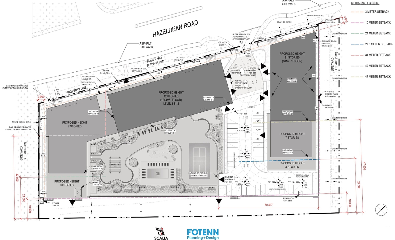 Construction site plan for project from page 58 of the file '2025-09-02 - Urban Design Review Panel Report - D02-02-25-0063'