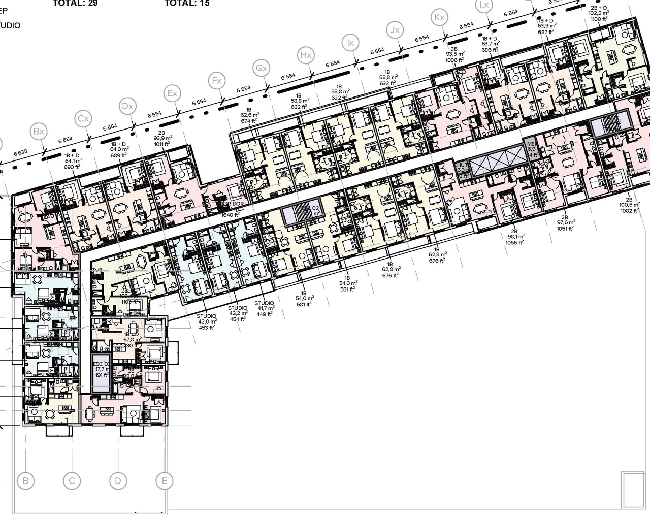 Floor plan for project from page 66 of the file '2025-09-02 - Urban Design Review Panel Report - D02-02-25-0063'