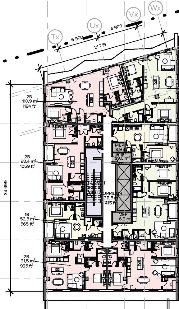 Floor plan for project from page 67 of the file '2025-09-02 - Urban Design Review Panel Report - D02-02-25-0063'