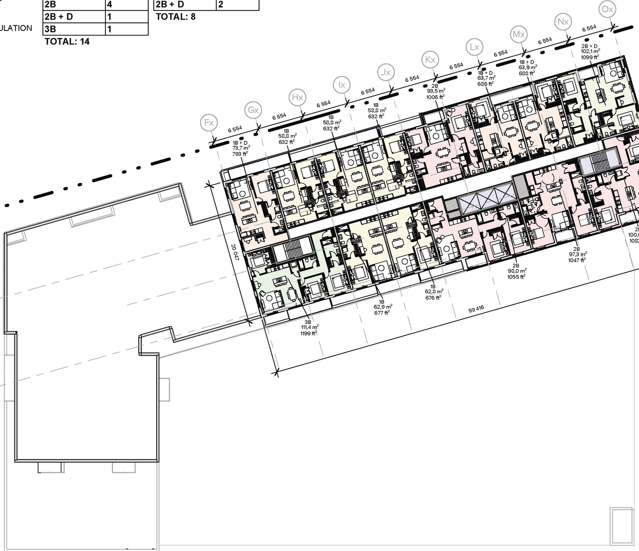 Floor plan for project from page 67 of the file '2025-09-02 - Urban Design Review Panel Report - D02-02-25-0063'