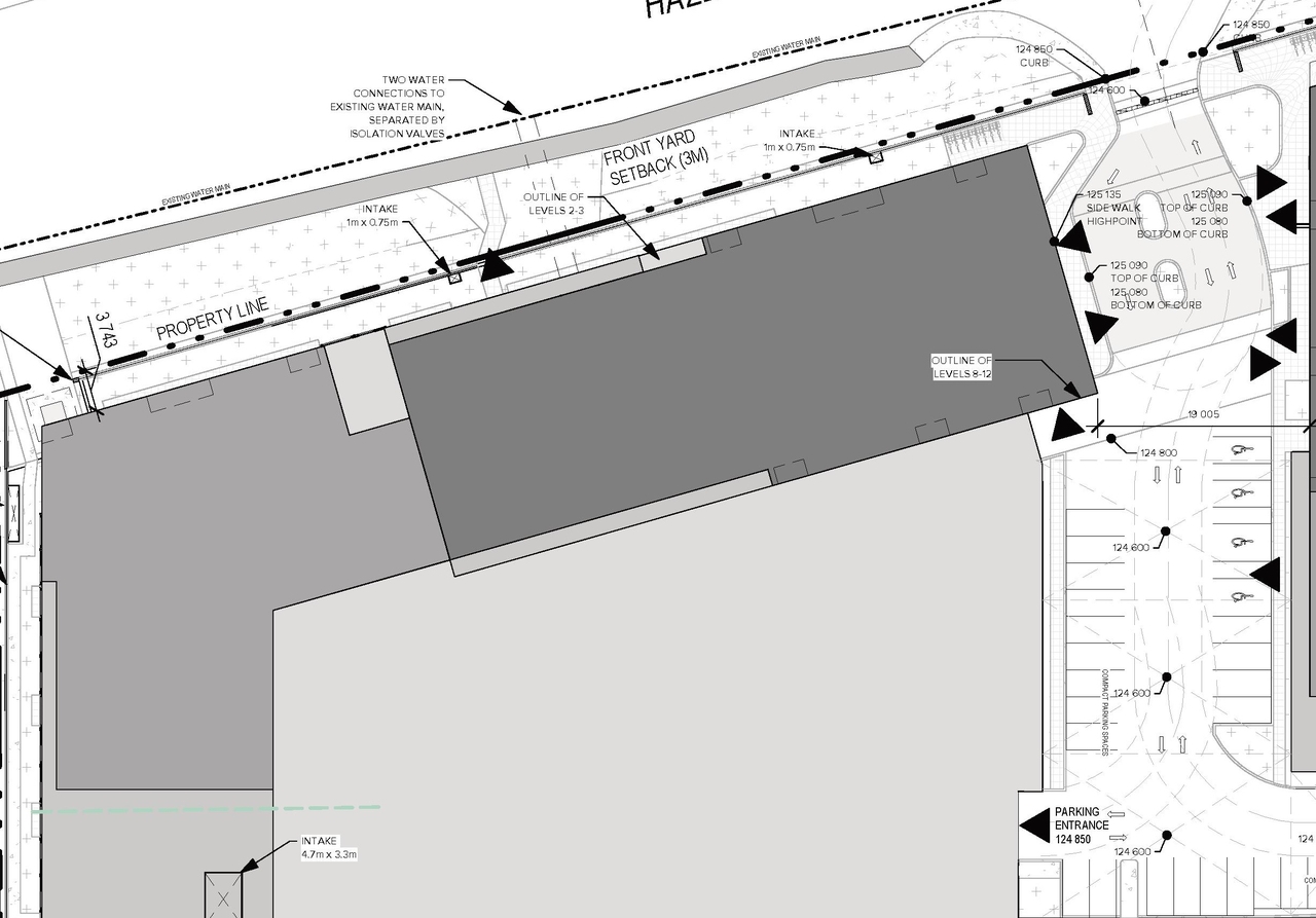 Construction site plan for project from page 83 of the file '2025-09-02 - Urban Design Review Panel Report - D02-02-25-0063'