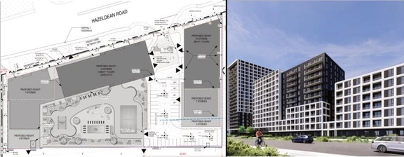 Rendering of building from page 33 of the file '2025-09-02 - Design Brief - D02-02-25-0063'